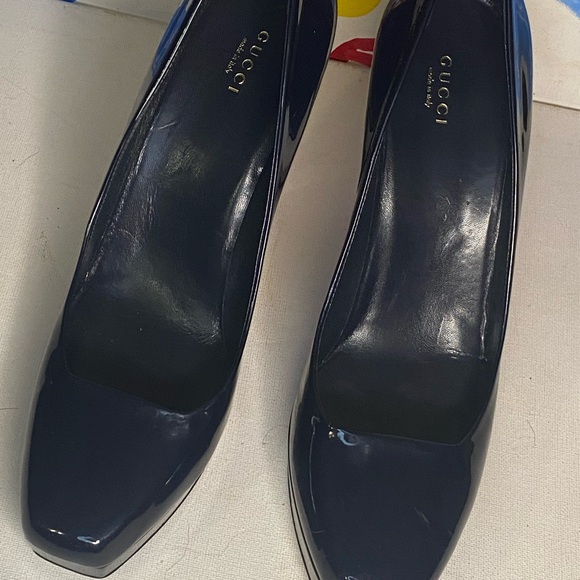 Gucci Navy Blue Patent Stiletto Size 42 - Picture 5 of 6